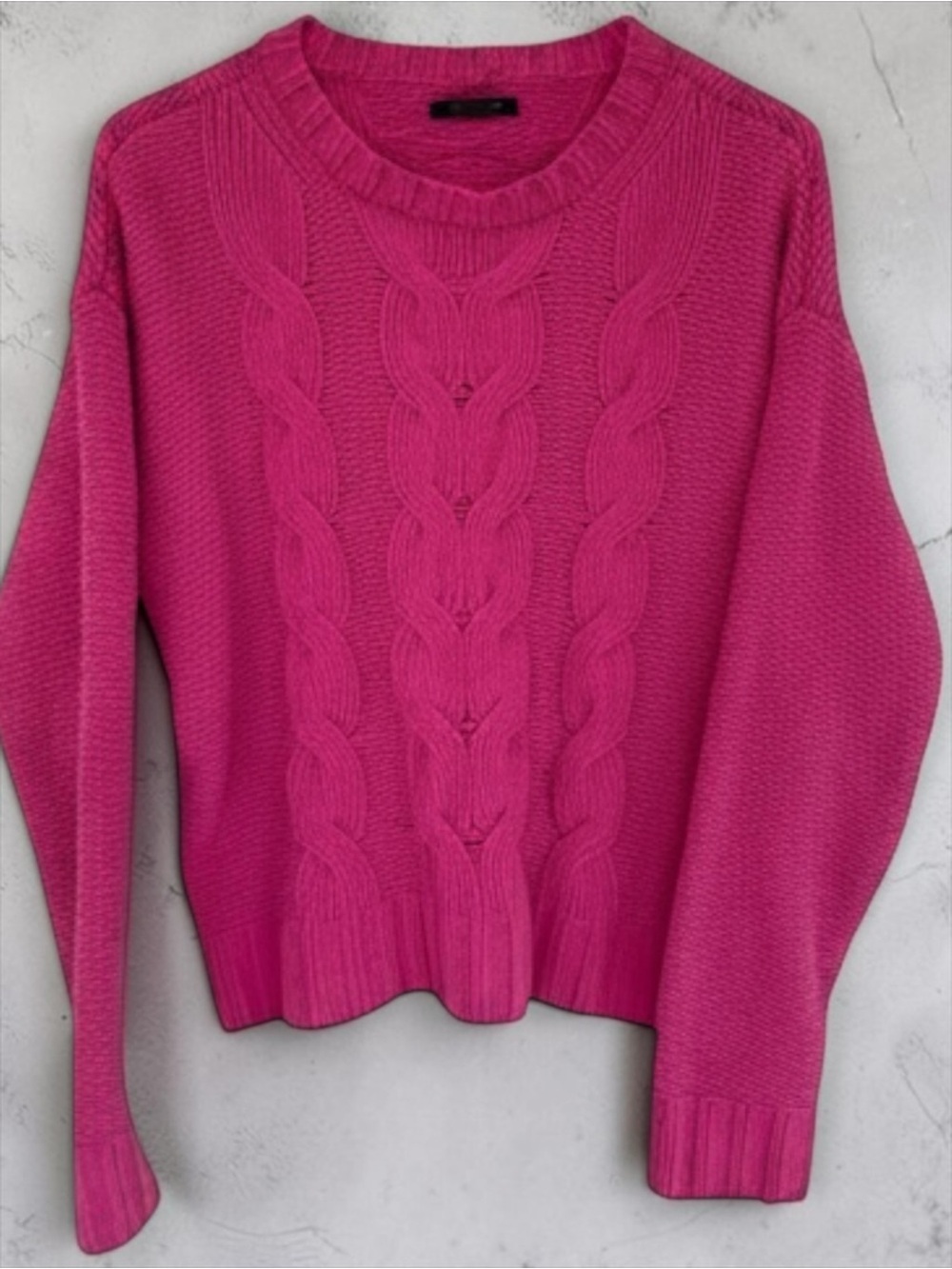 American Eagle Pink Cable Knit Sweater Coquette Cottagecore XS